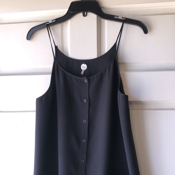 IAN R.N Black Spaghetti Straps Button Down Dress - Picture 3 of 7